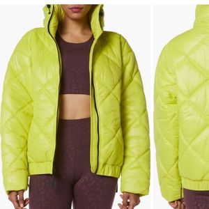 MARC NEW YORK Diamond quilted puffer jacket with hidden hood size SMALL NWOT